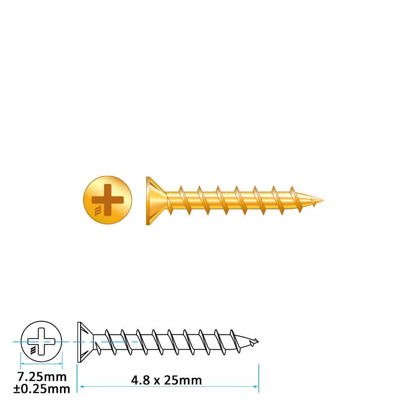 UPVC Window Repair Screws - 4.8 x 25mm (Pack of 100)