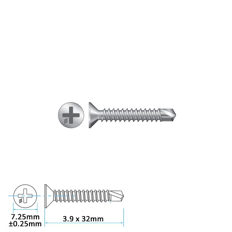 UPVC Window Screws - 3.9 x 32mm (Pack of 100)