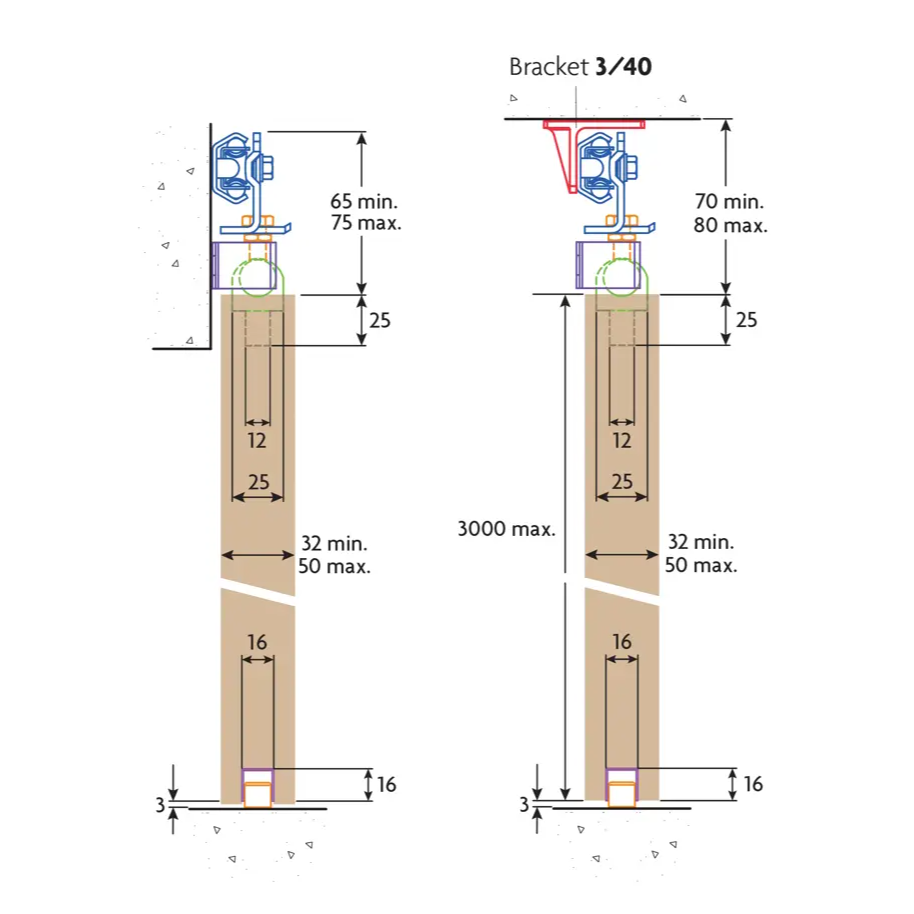 Marathon Junior Single Track Sliding Door 900mm