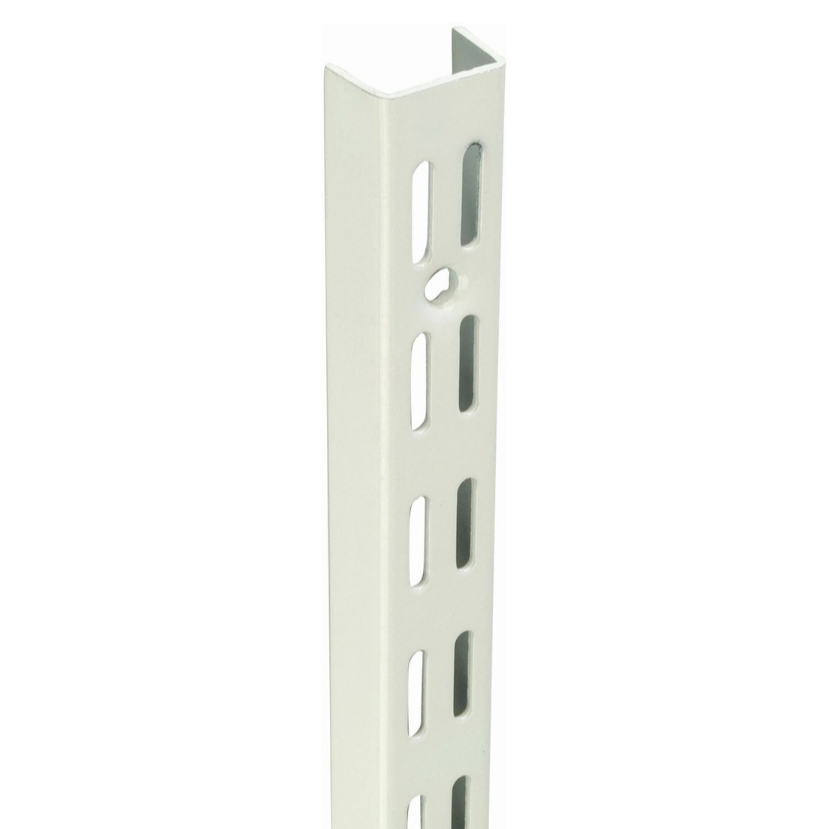 Twin Slot Shelving Upright 1220mm White