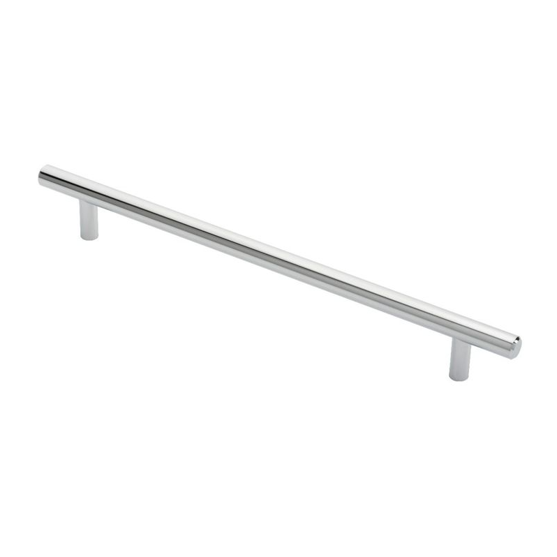 Steel T-Bar Pull Handle 224mm Polished Chrome