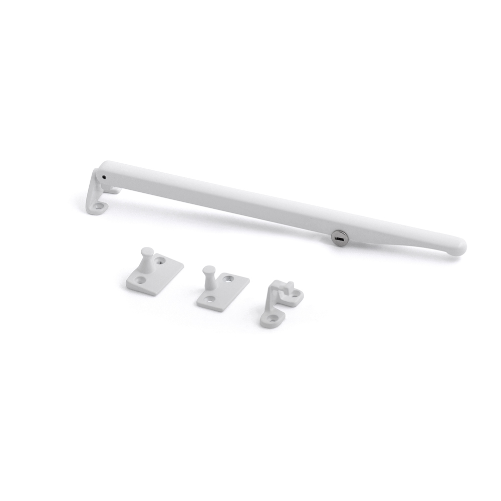 Modern Locking Casement Stay White