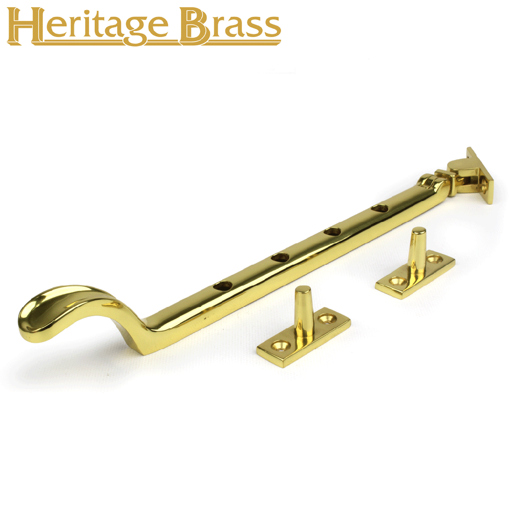 10&quot; Spoon End Stay V990 Polished Brass