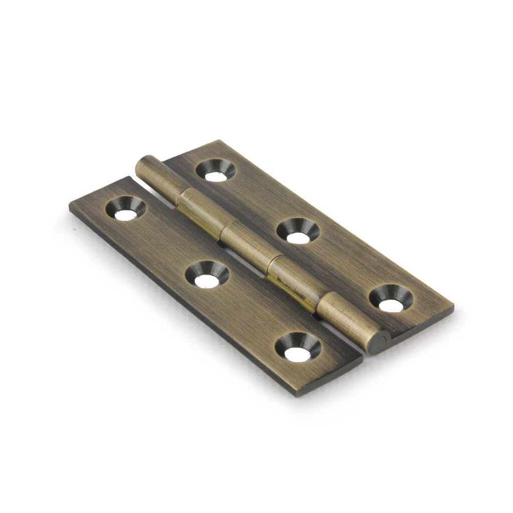 2.5&quot; Solid Brass Cabinet Butt Hinge Antique Brass (1pr)