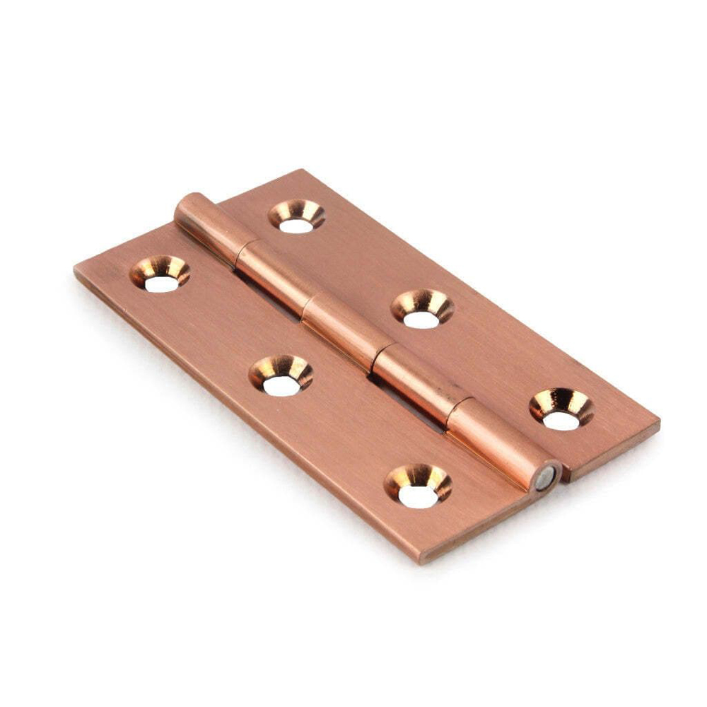 2.5&quot; Solid Brass Cabinet Butt Hinge Satin Copper (1pr)