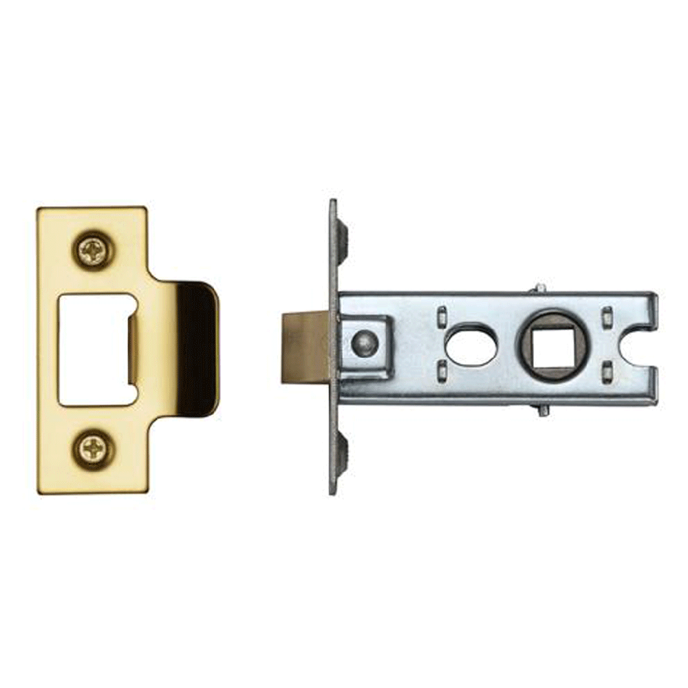 2.5&quot; (63mm) Tubular latch Bolt Through Polished Brass