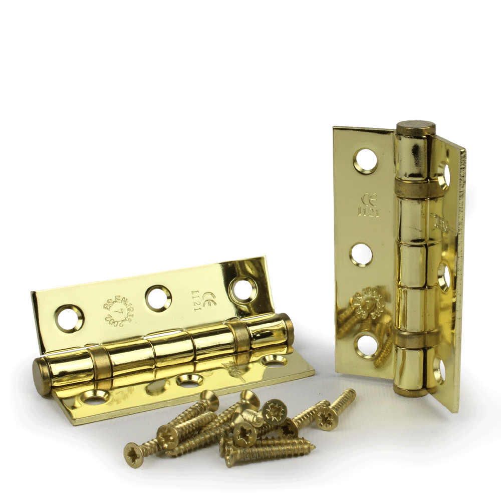 3&quot; Internal Ball Bearing Hinge Brass (1pr)