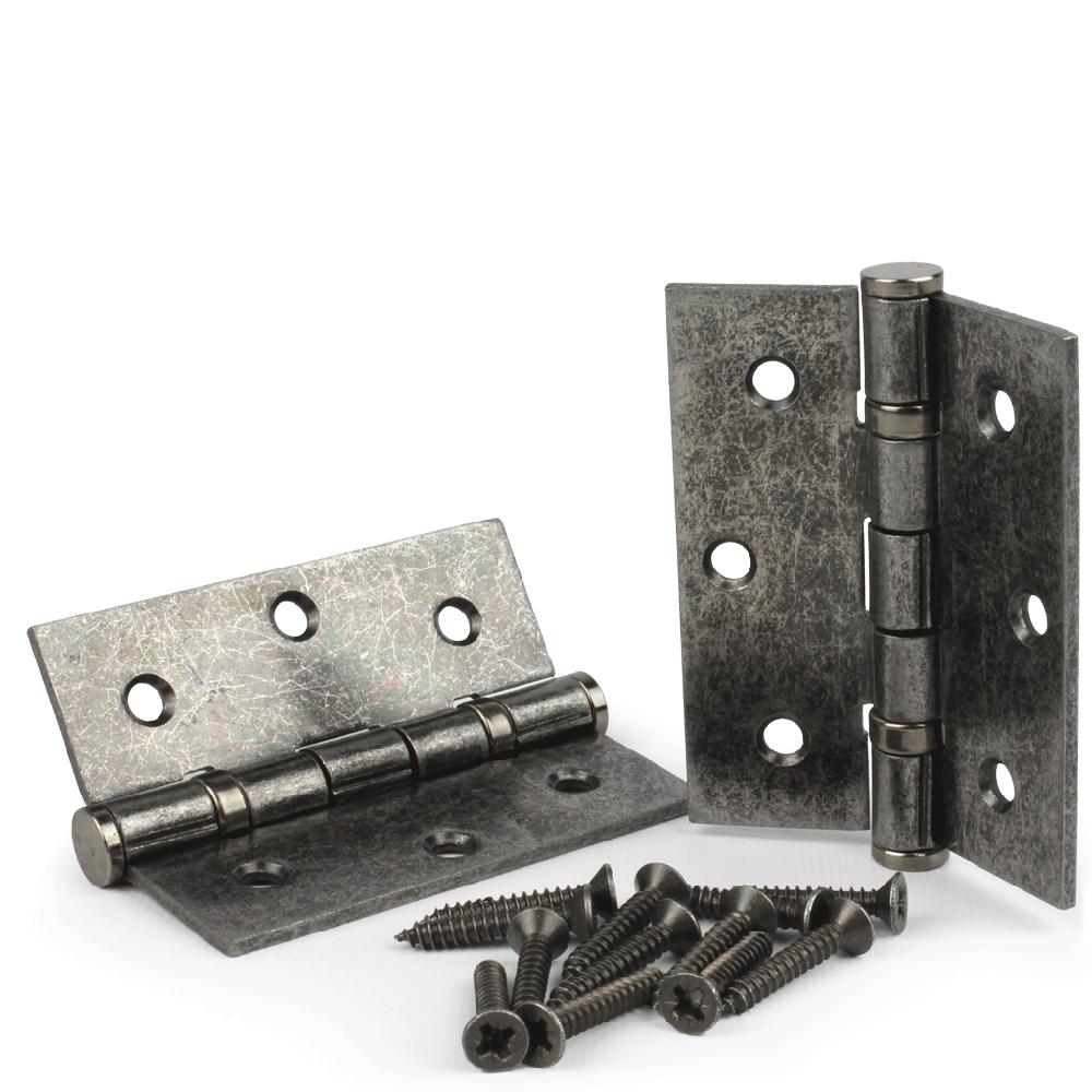 3&quot; Internal Ball Bearing Hinge Distressed Silver (1pr)