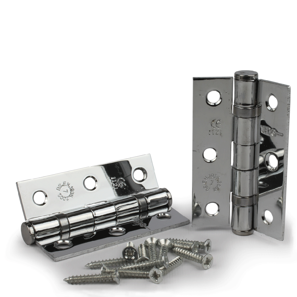 3&quot; Internal Ball Bearing Hinge Polished Chrome (1pr)