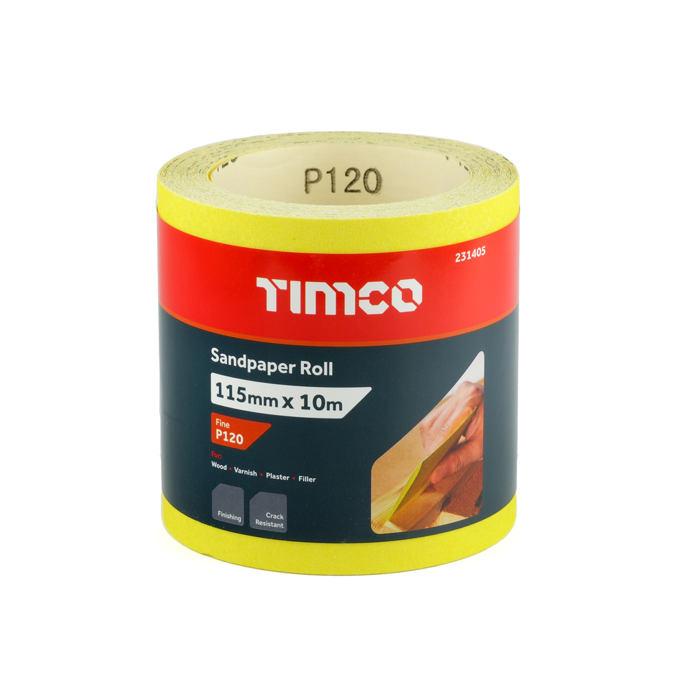 Sandpaper Roll 115mm x 10m 120 Grit