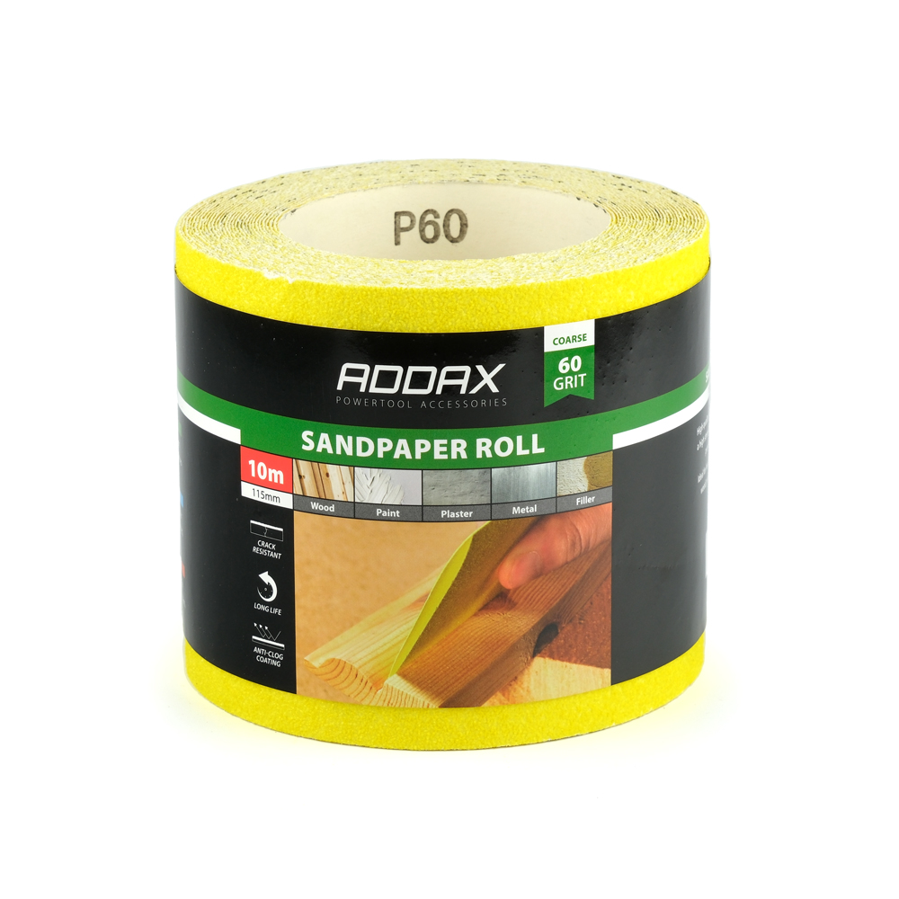 Sandpaper Roll 115mm x 10m 60 Grit