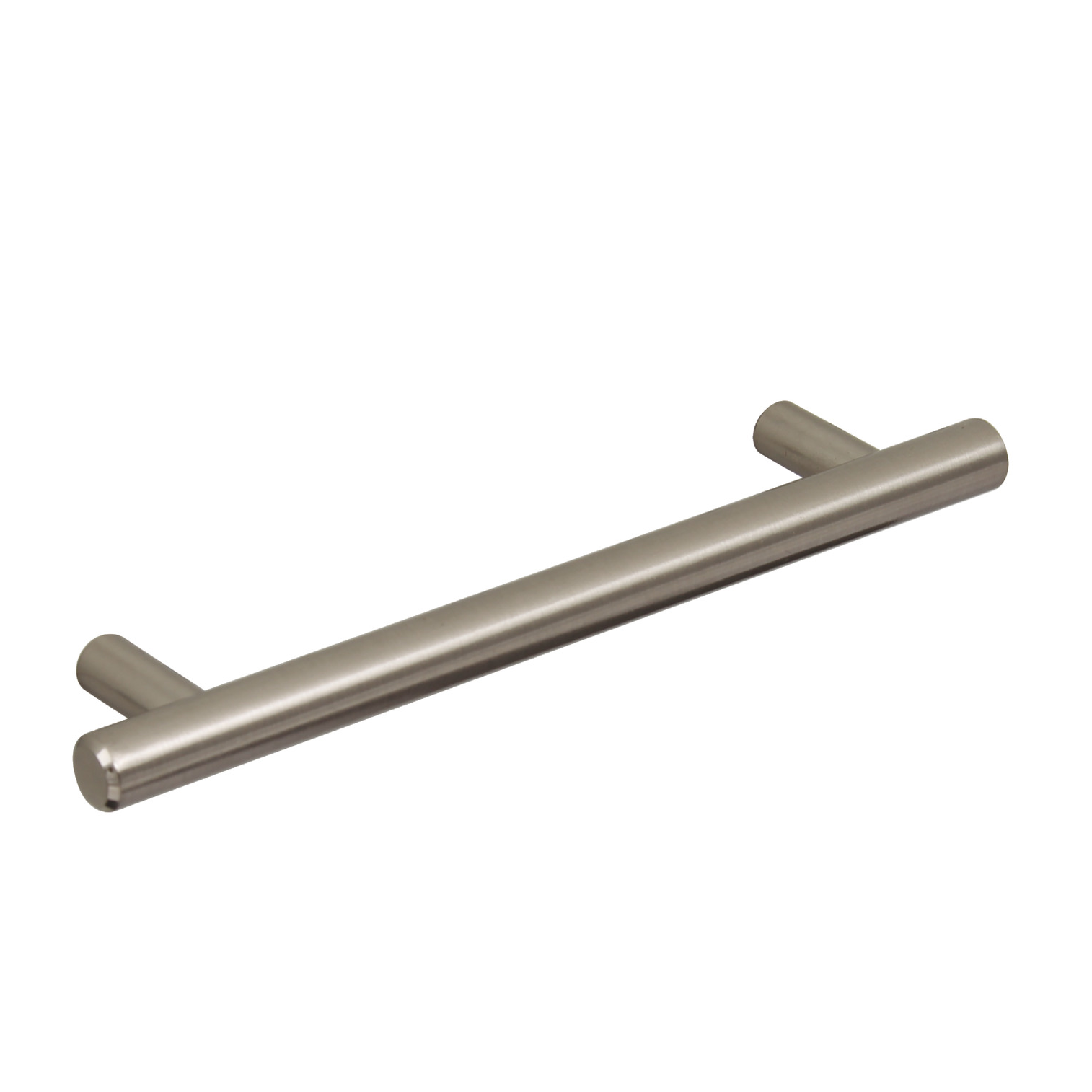 T- Bar Cabinet Handle Brushed Nickel 128mm Screw Centres