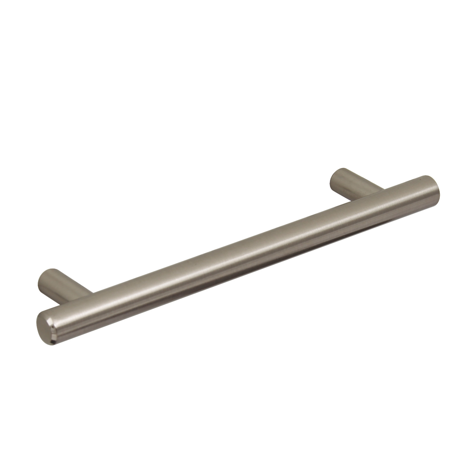 T- Bar Cabinet Handle Brushed Nickel 256mm Screw Centres