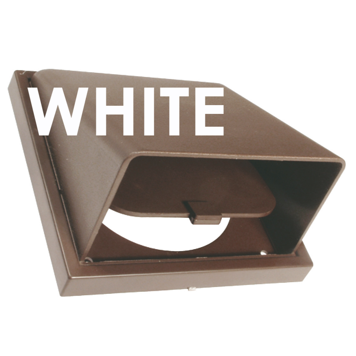 Cowled Wall Flap Vent With 100mm Spigot White