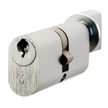 35/35 Oval Cylinder Key & Thumbturn Satin Chrome