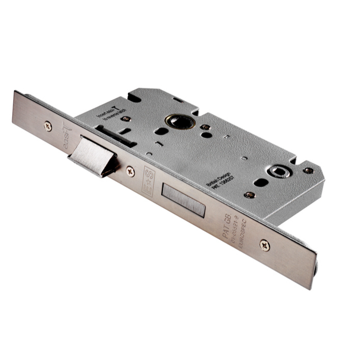 DIN Bathroom Mortice Lock 60mm Square End Stainless Steel