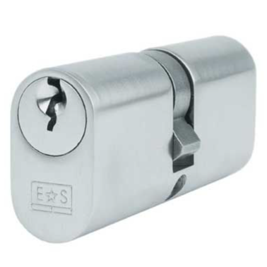 35/35 Oval Cylinder Key/Key Satin Chrome