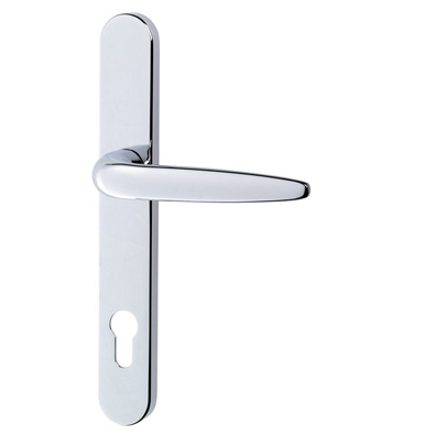Sparta UPVC Door Handle - Long - Pz92 / 210mm Fixing Centres Polished Chrome
