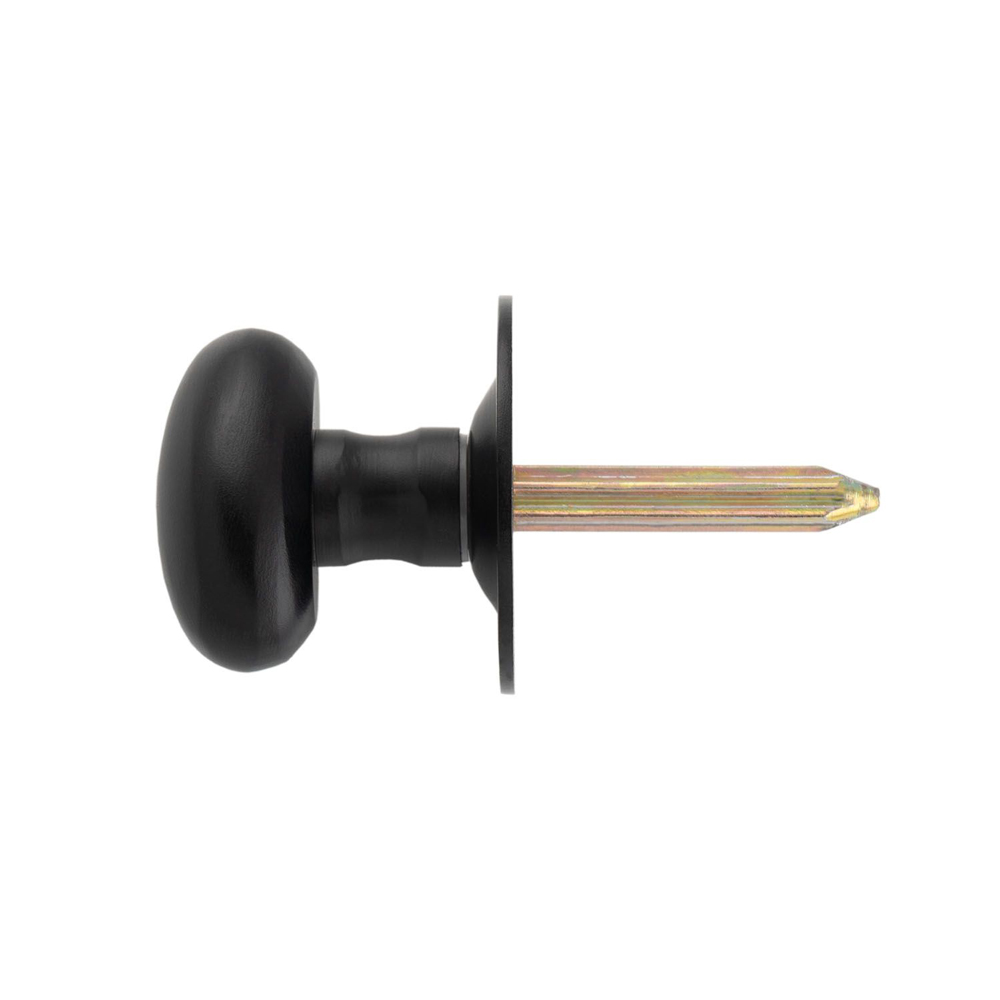 Oval Knob Mortice Bolt Thumbturn Spline Drive Matt Black