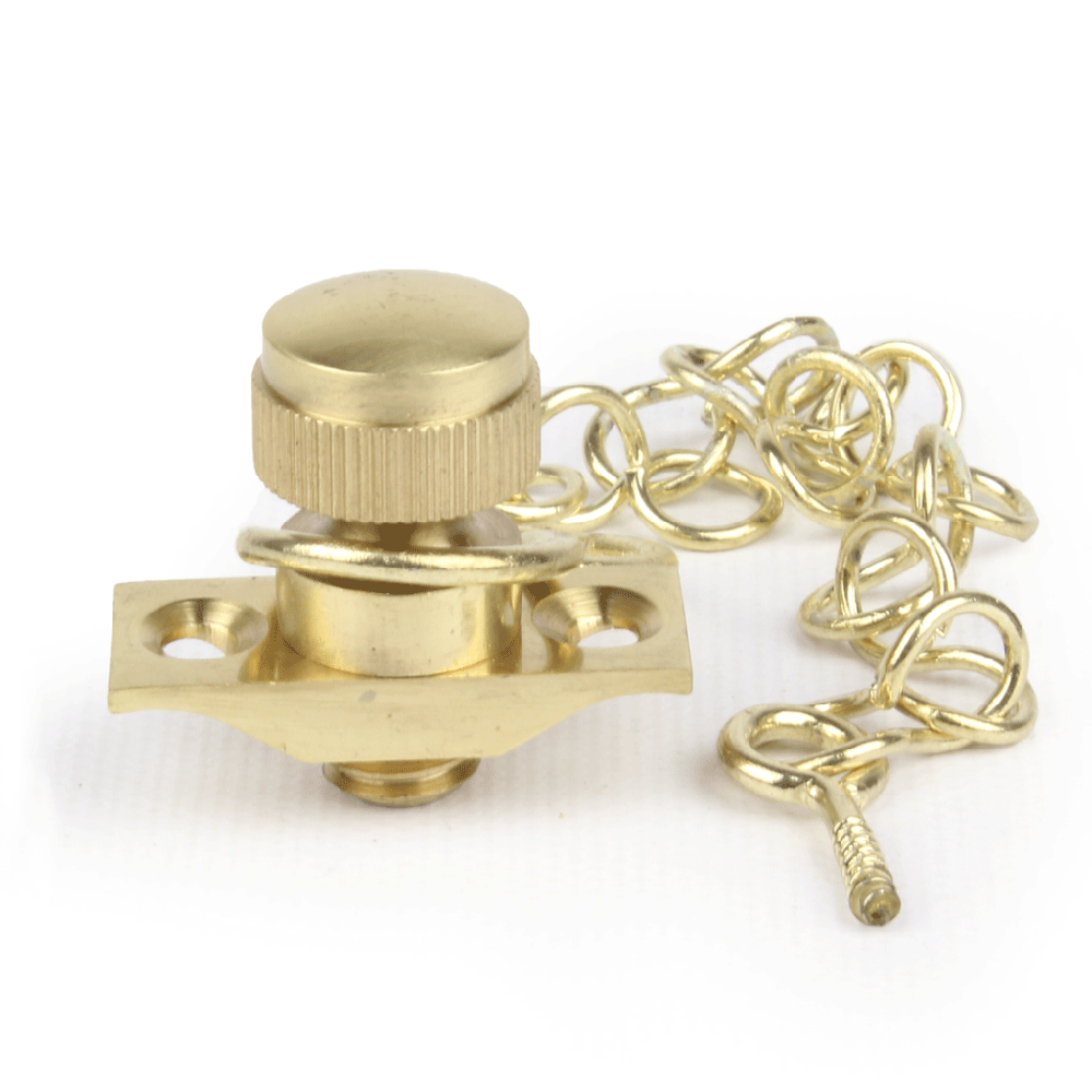 Acorn Sash Stop Polished Brass