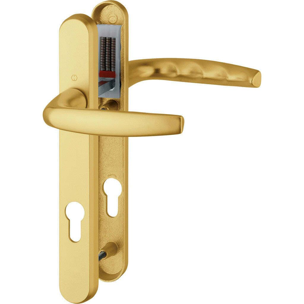 Atlanta UPVC Door Handle - PZ92mm / 122mm Fixing Centres Gold