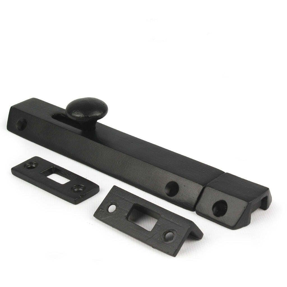 Black Iron Flat Surface Bolt 6&quot;