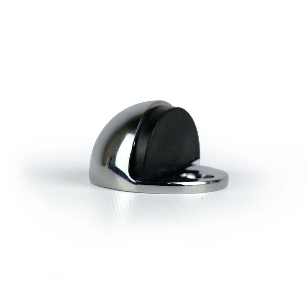 Door Stop Oval - Floor Mounted Polished Chrome