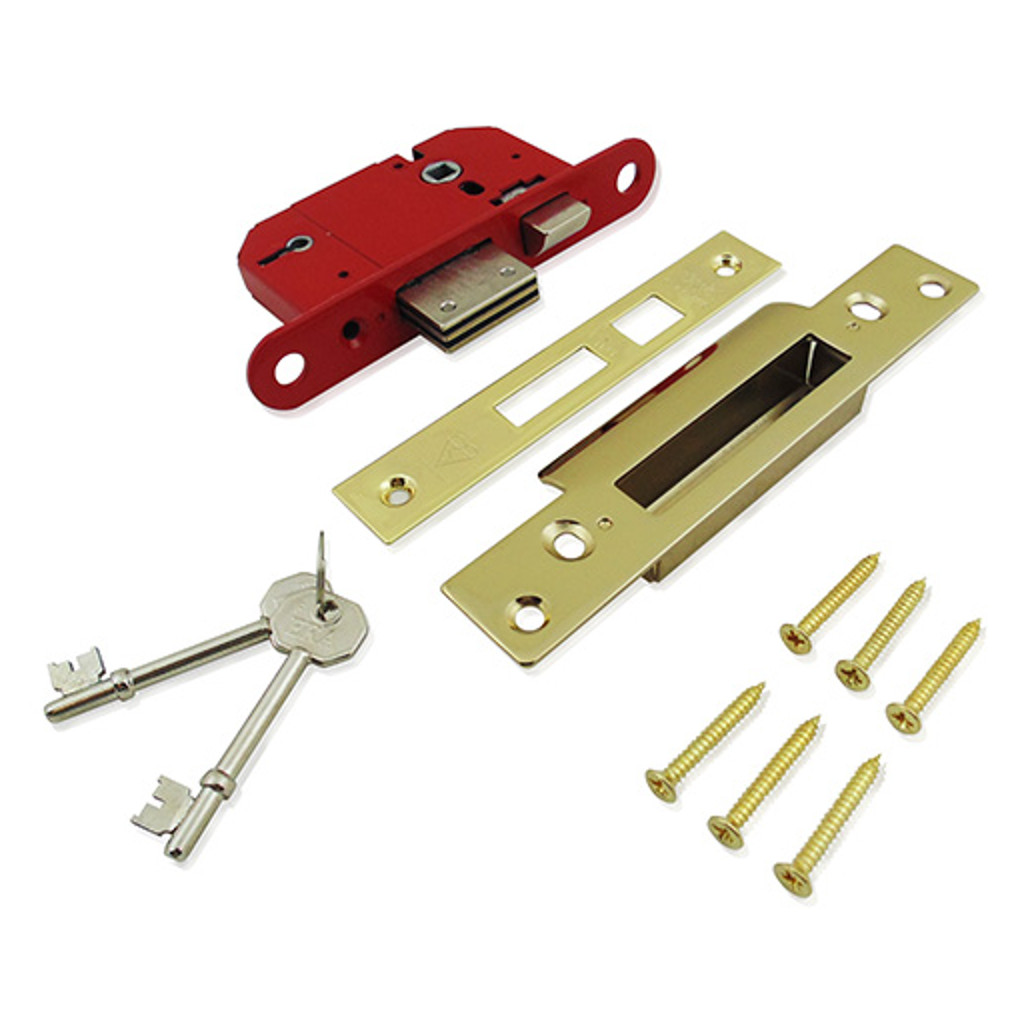 ERA 5 Lever British Standard - 2.5&#x22; &#x28;63mm&#x29; Fortress Sashlock Gold