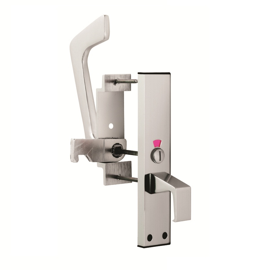 Disabled Toilet Door Handle Set Satin Anodised Silver