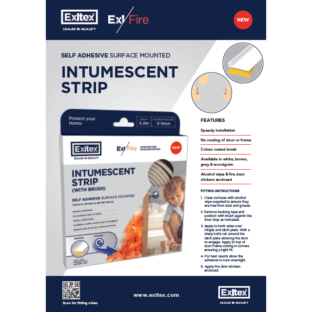 Intumescent Strip With Brush Self-adhesive