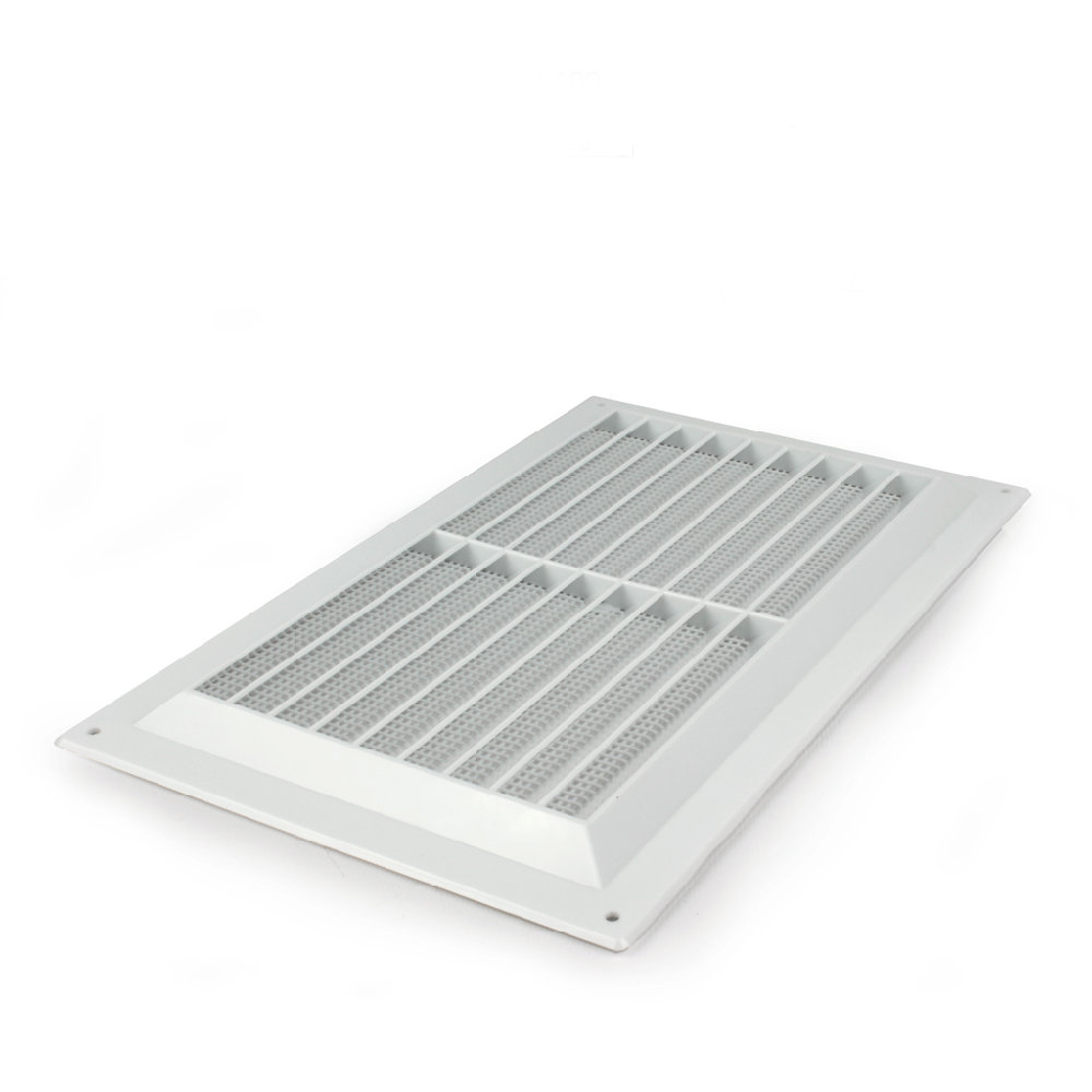 Louvred Ventilation Grille - White - 260mm x 165mm