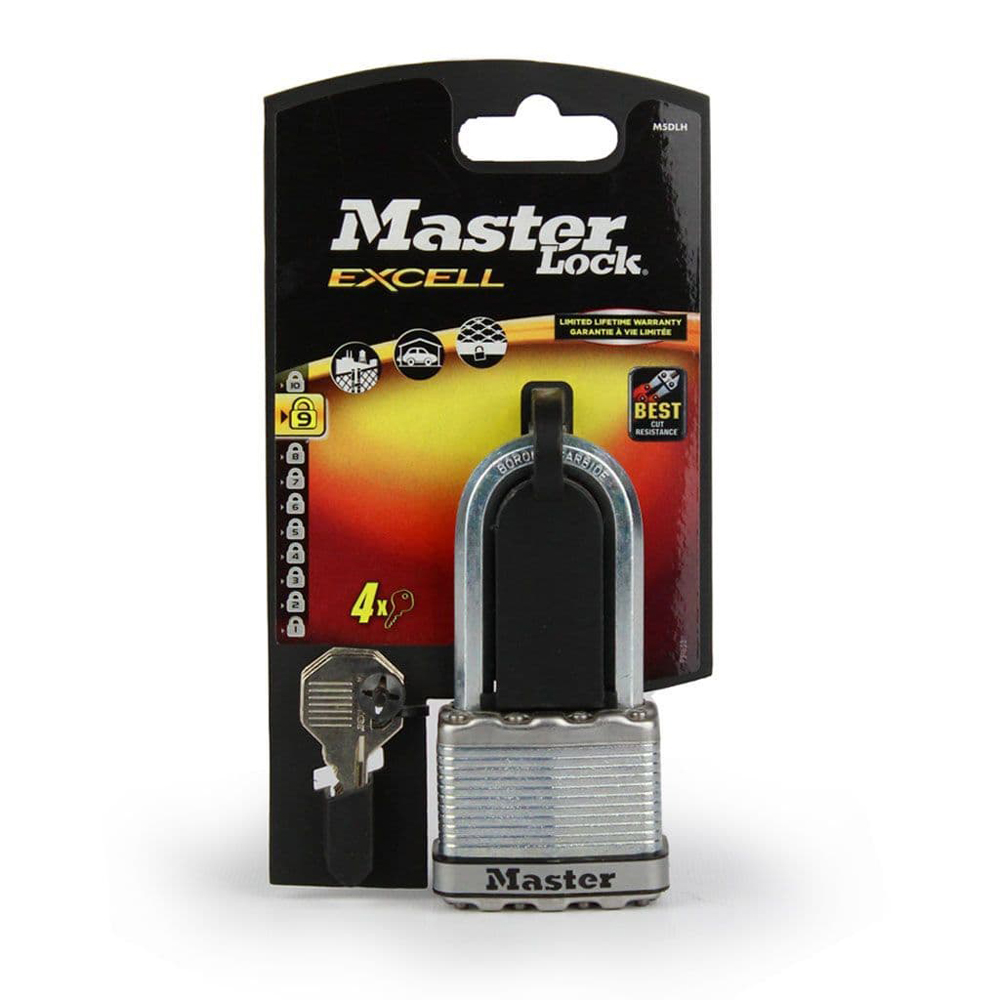 Master Lock 50mm Laminated Long Shackle Padlock