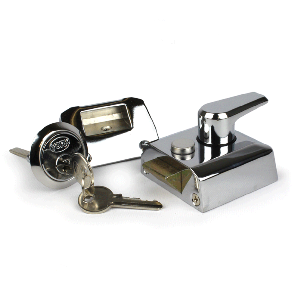 Narrow Stile Nightlatch 40mm Polished Chrome