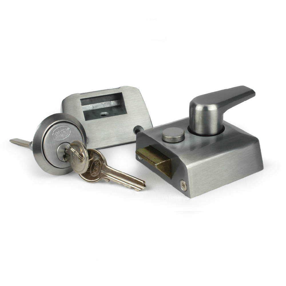 Narrow Stile Nightlatch 40mm Satin Chrome