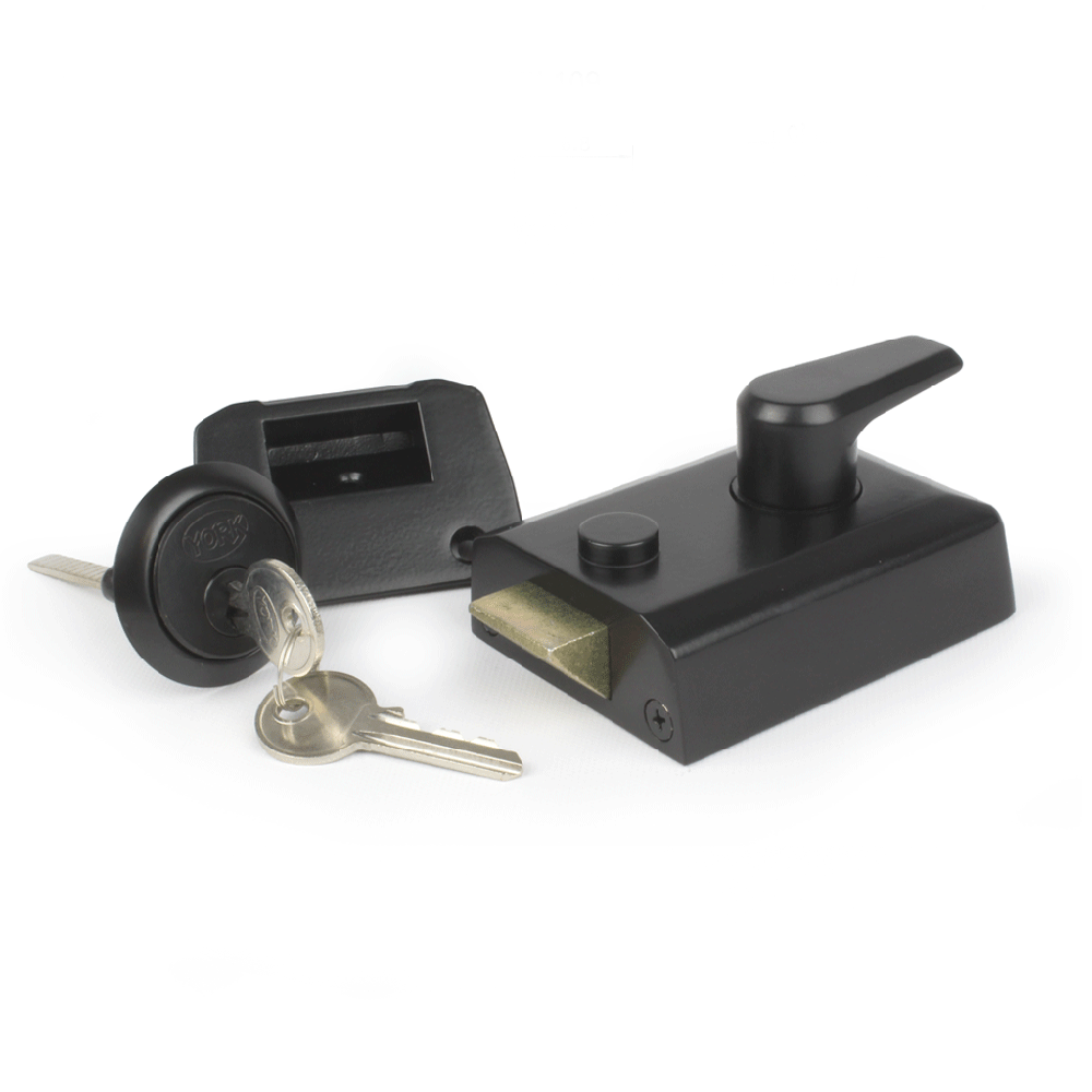 Standard Stile Nightlatch 60mm Matt Black