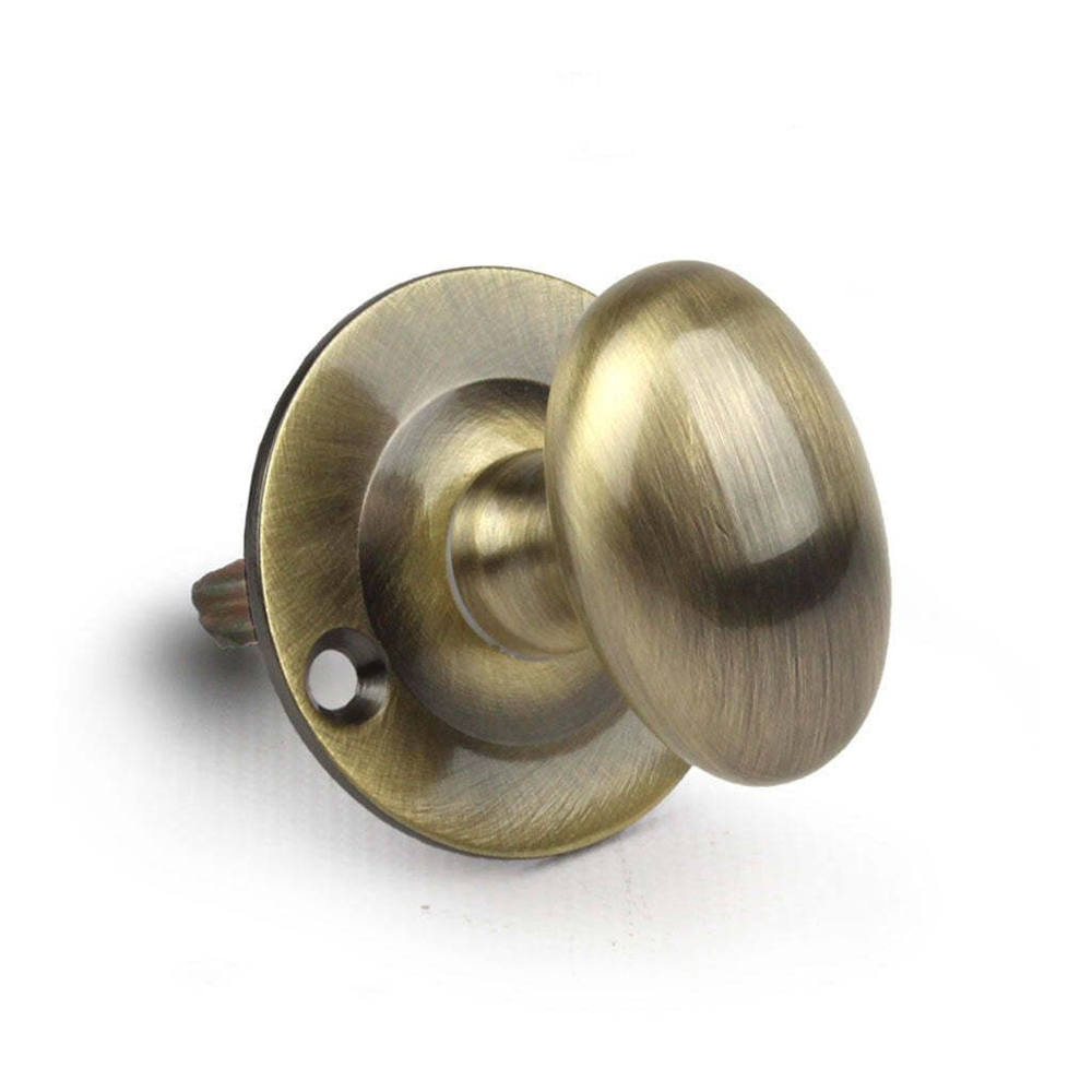 Oval Knob Mortice Bolt Thumbturn Spline Drive Antique Brass