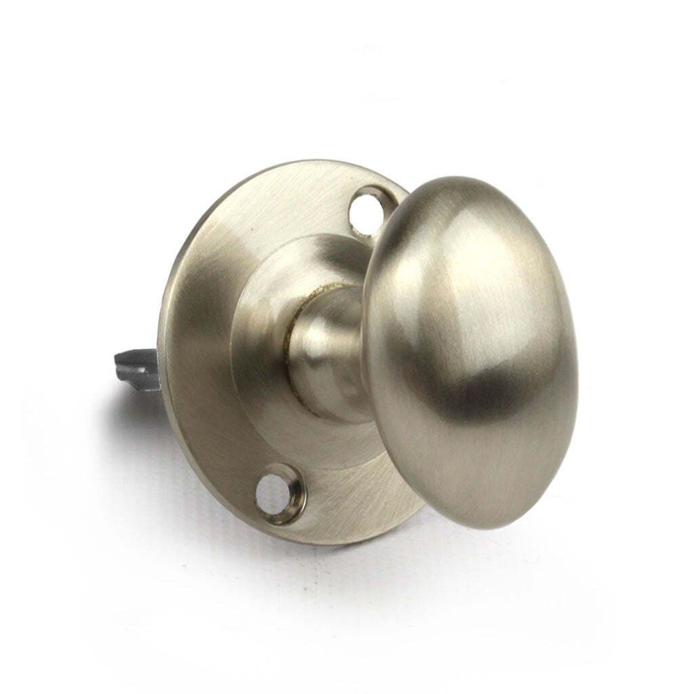 Oval Knob Mortice Bolt Thumbturn Spline Drive Satin Nickel