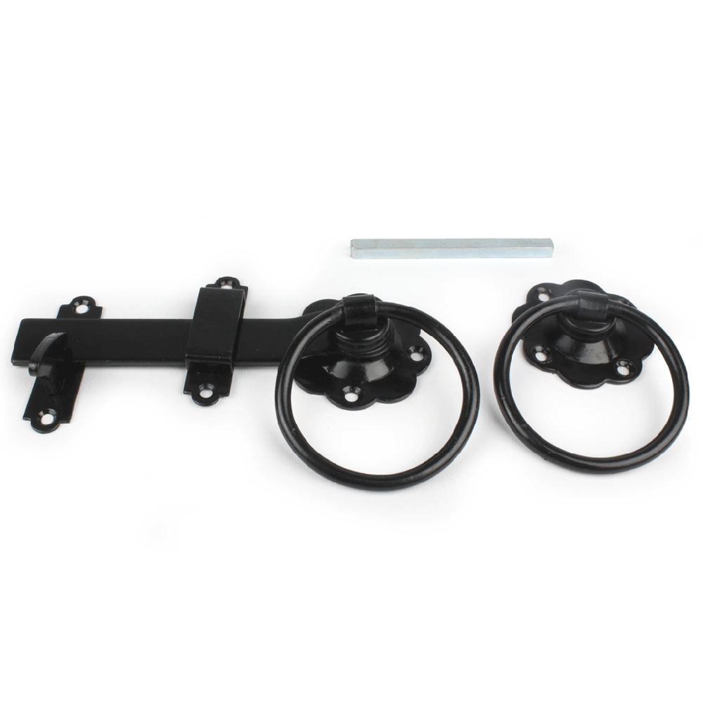 Plain Ring Latch 6&quot; - Black