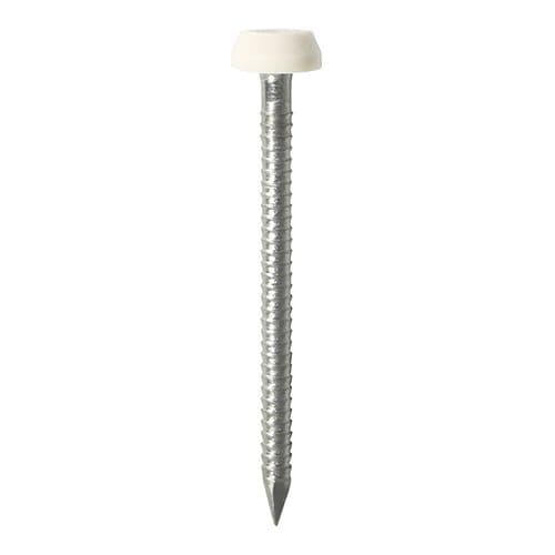 Poly Head Nail 30mm White (60pce)