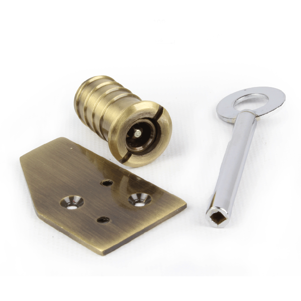 Sash Lock Stop - Antique Brass