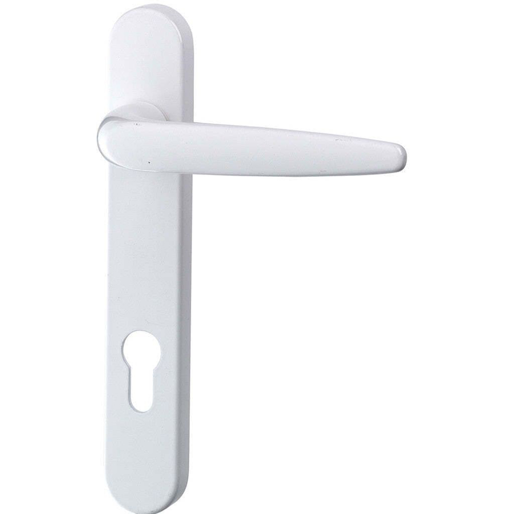 Sparta UPVC Door Handle - Short - PZ92 / 122mm Fixing Centres White