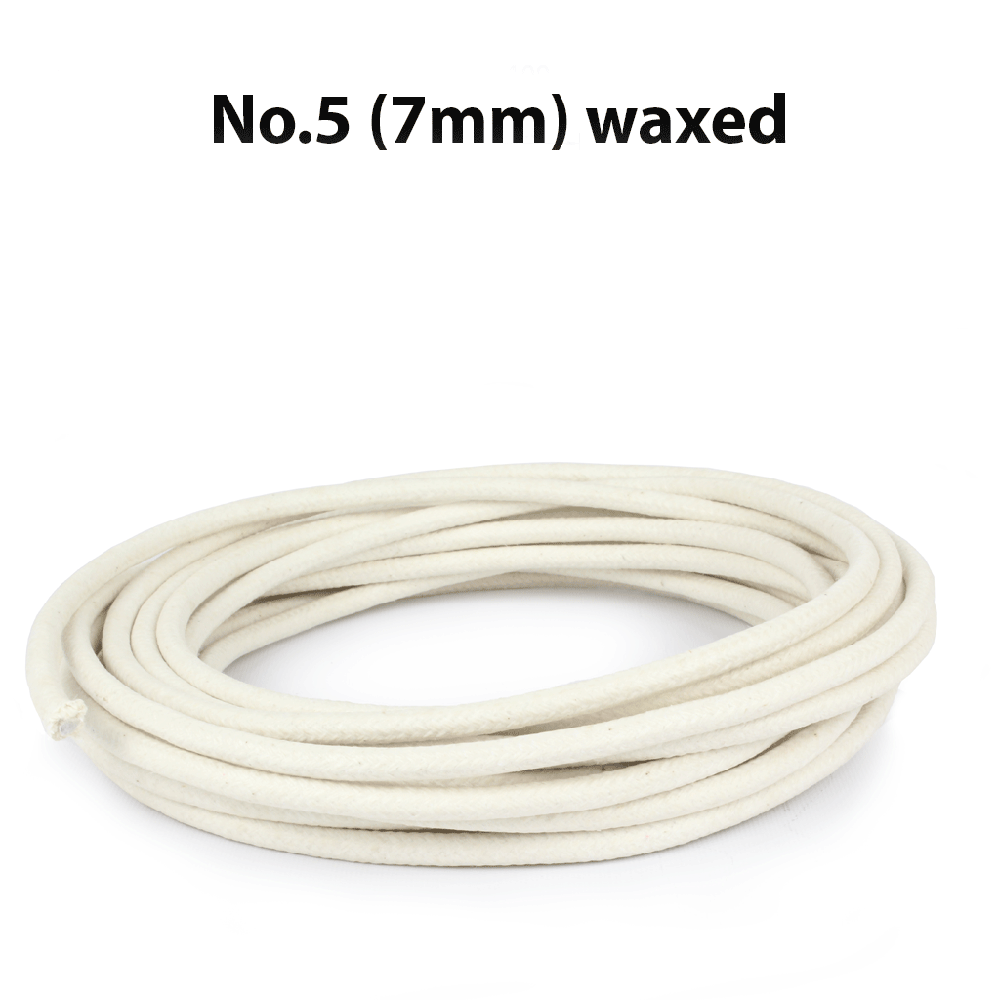 Waxed Cotton Sash Cord -No.5 (7mm) - 10m Coil